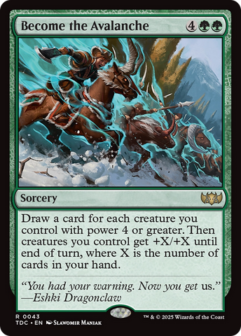 Become the Avalanche [Tarkir: Dragonstorm Commander] Magic: The Gathering