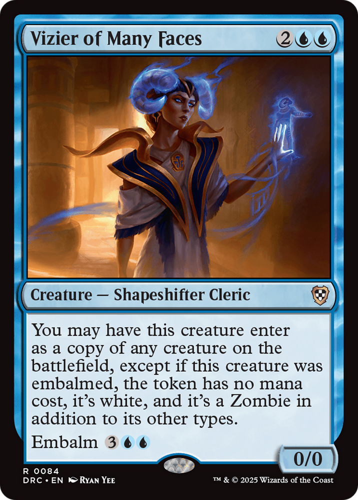 Vizier of Many Faces [Aetherdrift Commander] Magic: The Gathering