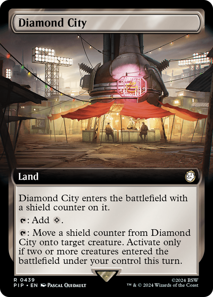 Diamond City (Extended Art) [Fallout] Magic: The Gathering