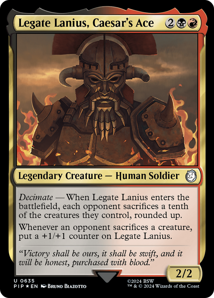 Legate Lanius, Caesar's Ace (Surge Foil) [Fallout] Magic: The Gathering