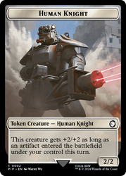 Human Knight // Copy Double-Sided Token [Fallout Tokens] Magic: The Gathering
