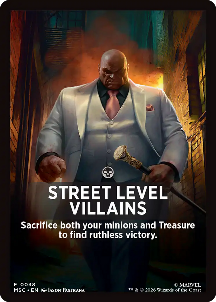Street Level Villains Theme Card [Marvel Super Heroes Commander] Magic: The Gathering
