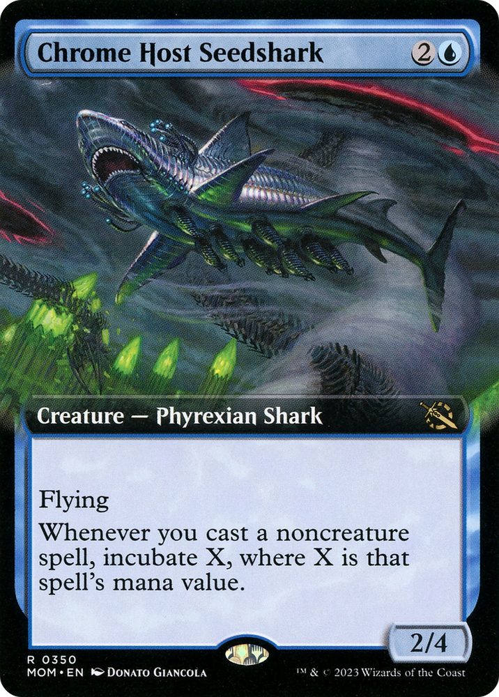 Chrome Host Seedshark (Extended Art) [March of the Machine] Magic: The Gathering