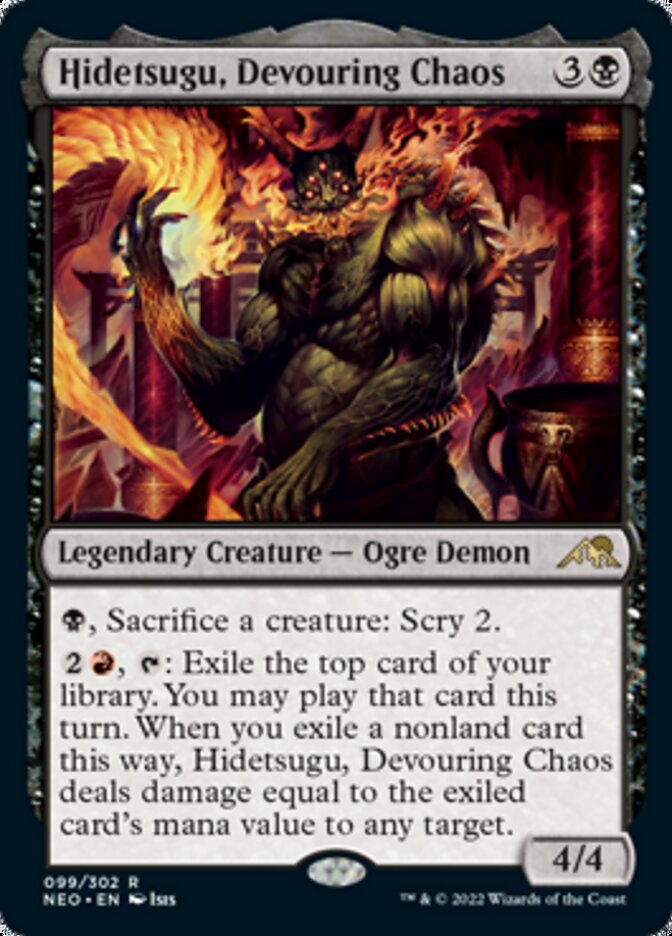 Hidetsugu, Devouring Chaos [Kamigawa: Neon Dynasty] Magic: The Gathering