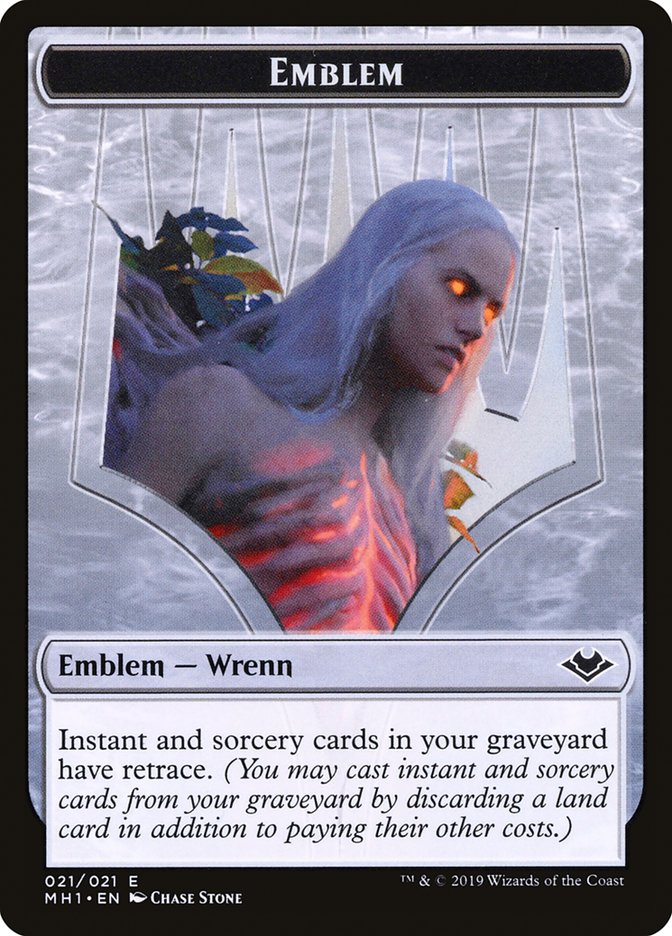 Elemental (008) // Wrenn and Six Emblem (021) Double-Sided Token [Modern Horizons Tokens] Magic: The Gathering