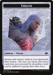 Goblin (010) // Wrenn and Six Emblem Double-Sided Token [Modern Horizons Tokens] Magic: The Gathering