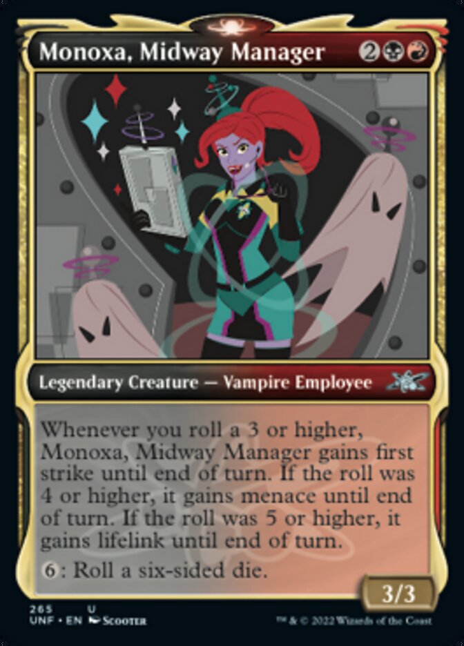 Monoxa, Midway Manager (Showcase) [Unfinity] Magic: The Gathering