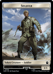 Soldier // Food (0025) Double-Sided Token [Doctor Who Tokens] Magic: The Gathering