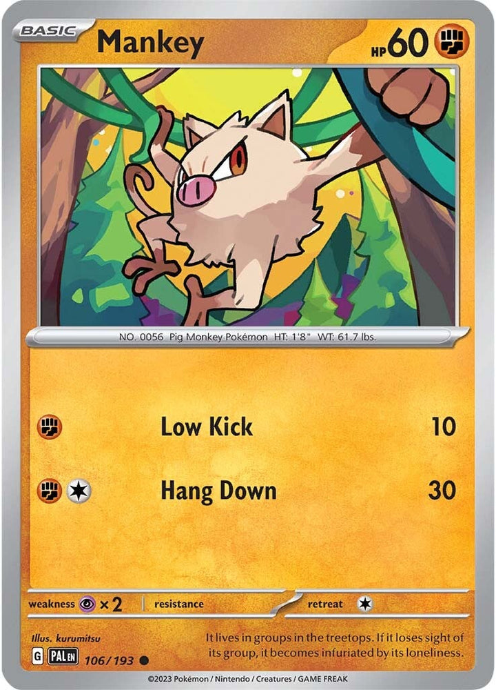 Mankey (106/193) [Scarlet & Violet: Paldea Evolved] Pokémon