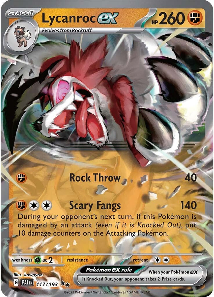 Lycanroc ex (117/193) [Scarlet & Violet: Paldea Evolved] Pokémon