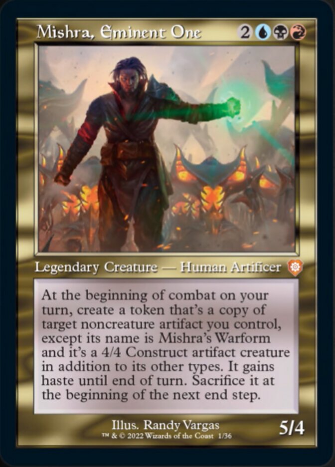 Mishra, Eminent One (001) (Retro) [The Brothers' War Commander] Magic: The Gathering
