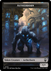 Aetherborn (Ripple Foil) // Servo Double-Sided Token [Modern Horizons 3 Commander Tokens] Magic: The Gathering