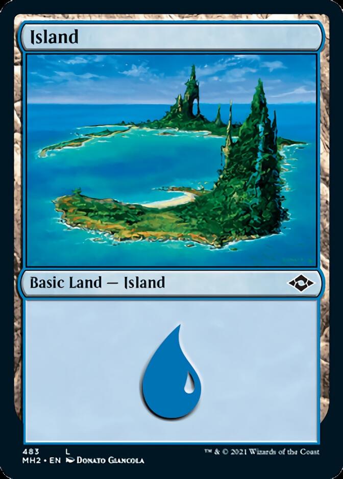 Island (483) (Foil Etched) [Modern Horizons 2] Magic: The Gathering