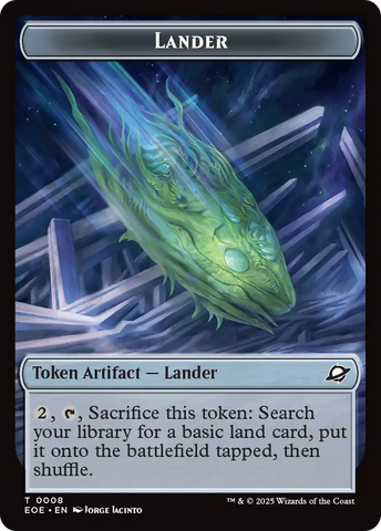 Beast (0006) // Lander Double-Sided Token [Edge of Eternities Tokens] Magic: The Gathering
