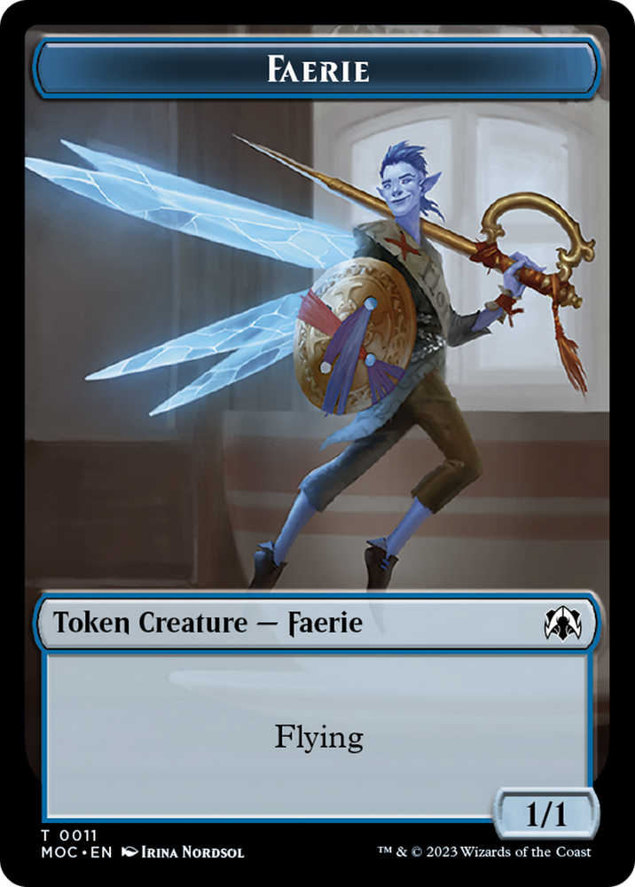 Elemental (22) // Faerie Double-Sided Token [March of the Machine Commander Tokens] Magic: The Gathering