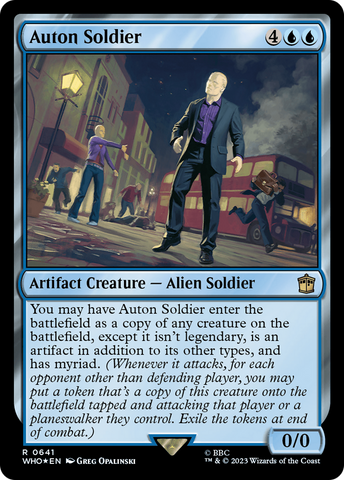 Auton Soldier (Surge Foil) [Doctor Who] Magic: The Gathering