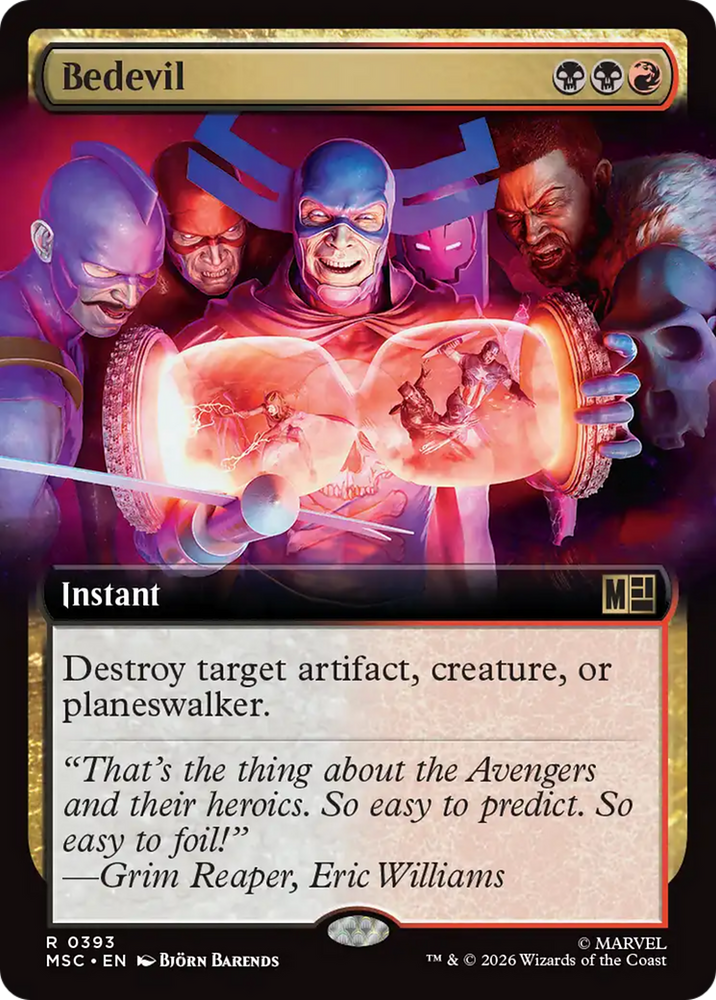 Bedevil (Extended Art) [Marvel Super Heroes Commander] Magic: The Gathering