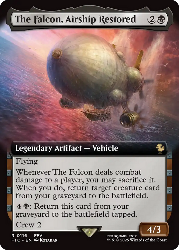 The Falcon, Airship Restored (Extended Art) [FINAL FANTASY Commander] Magic: The Gathering