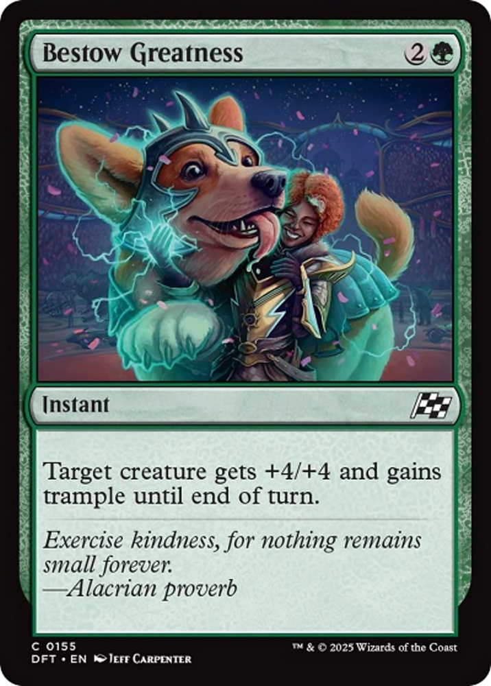 Bestow Greatness [Aetherdrift] Magic: The Gathering