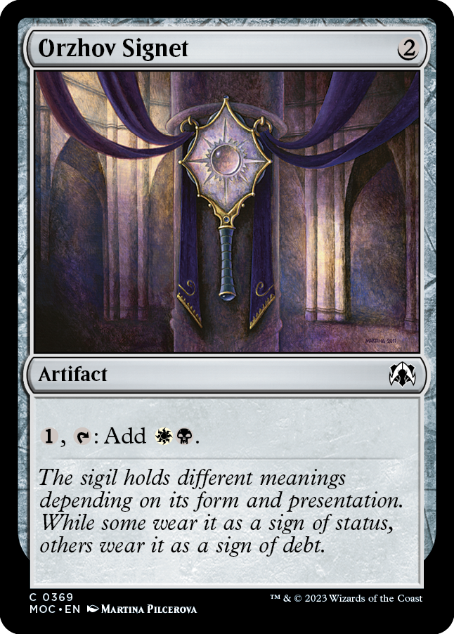 Orzhov Signet [March of the Machine Commander] Magic: The Gathering