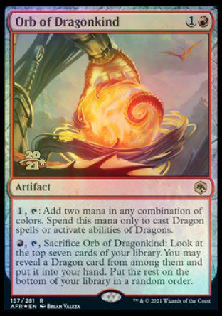 Orb of Dragonkind [Dungeons & Dragons: Adventures in the Forgotten Realms Prerelease Promos] Magic: The Gathering