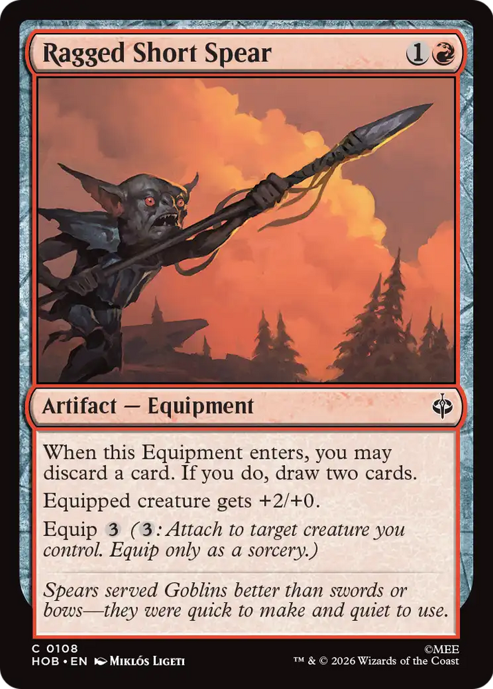 Ragged Short Spear [The Hobbit] Magic: The Gathering