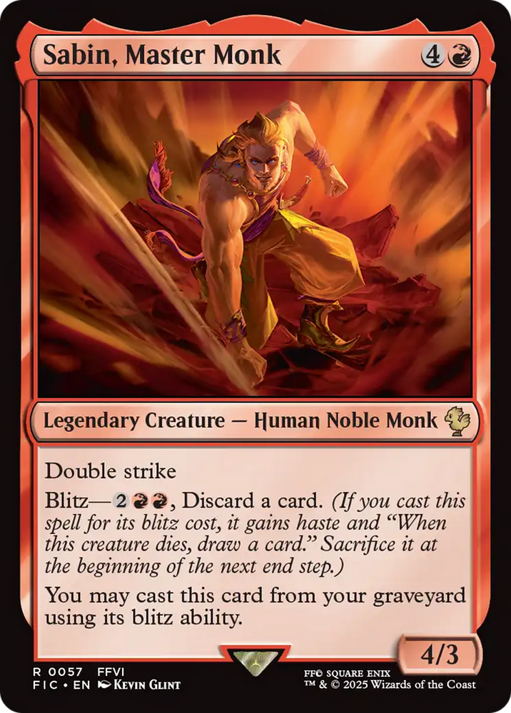 Sabin, Master Monk [FINAL FANTASY Commander] Magic: The Gathering