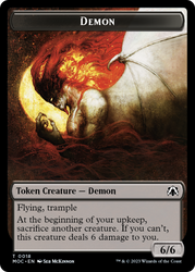 Angel (3) // Demon Double-Sided Token [March of the Machine Commander Tokens] Magic: The Gathering