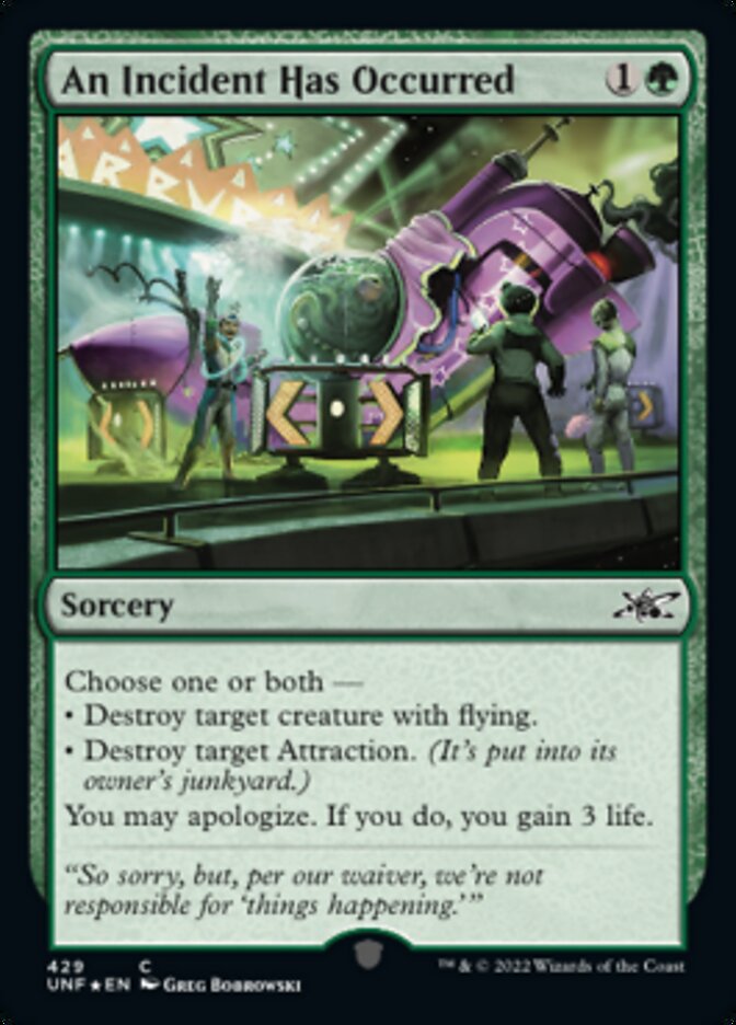 An Incident Has Occurred (Galaxy Foil) [Unfinity] Magic: The Gathering