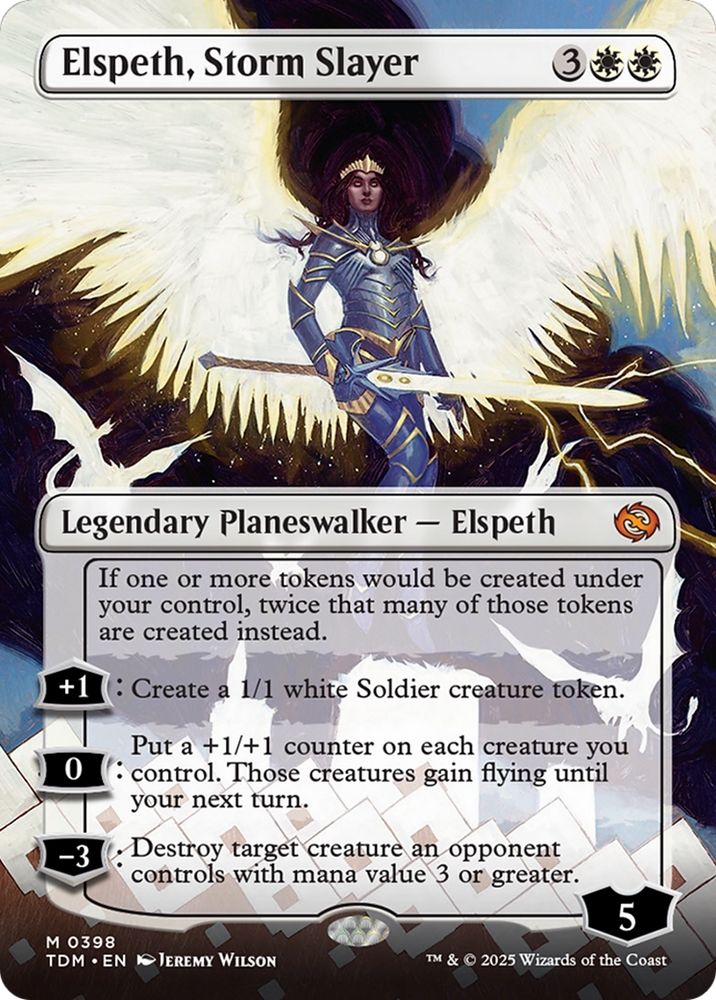 Elspeth, Storm Slayer (Borderless) [Tarkir: Dragonstorm] Magic: The Gathering