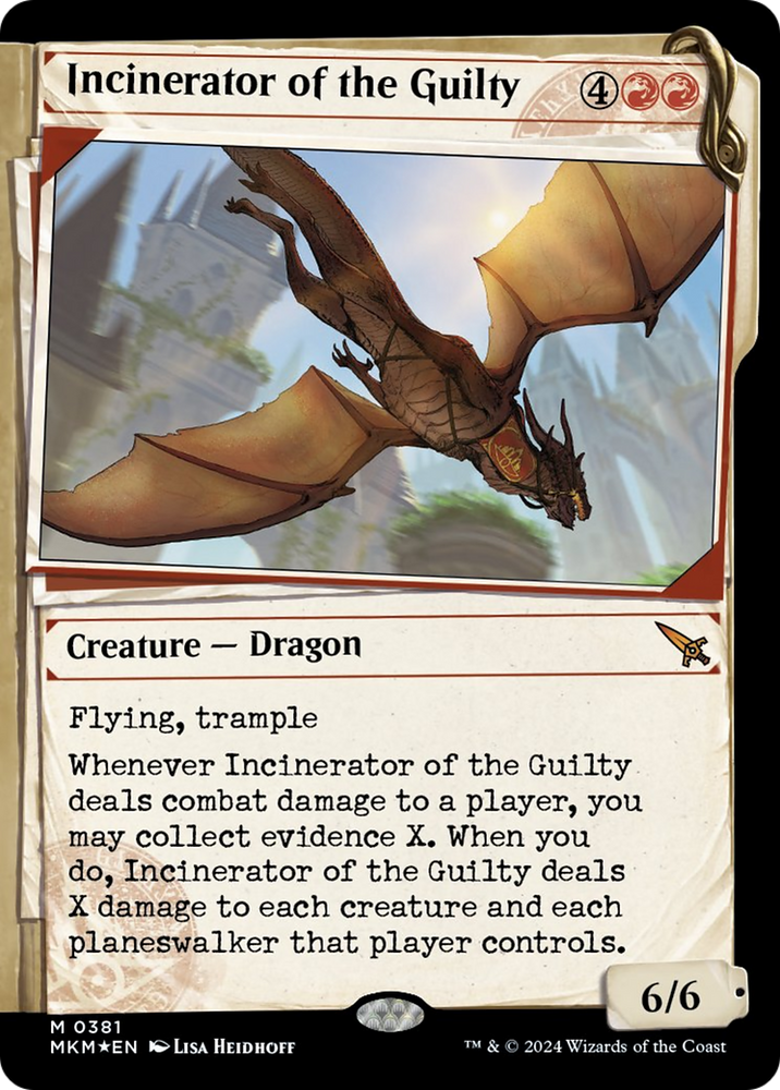 Incinerator of the Guilty (Showcase) (Invisible Ink) [Murders at Karlov Manor] Magic: The Gathering