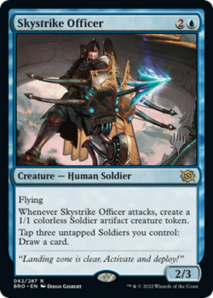 Skystrike Officer (Promo Pack) [The Brothers' War Promos] Magic: The Gathering