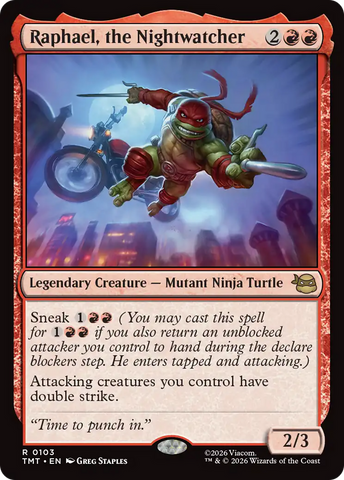 Raphael, the Nightwatcher [Teenage Mutant Ninja Turtles] Magic: The Gathering