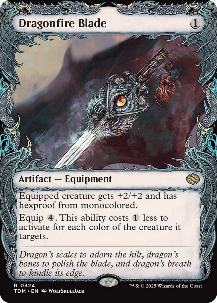 Dragonfire Blade (Showcase) [Tarkir: Dragonstorm] Magic: The Gathering