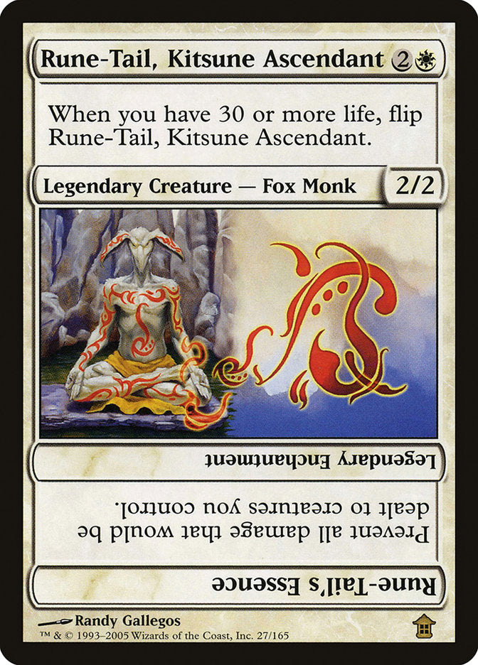 Rune-Tail, Kitsune Ascendant // Rune-Tail's Essence [Saviors of Kamigawa] Magic: The Gathering