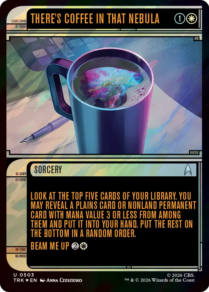 There's Coffee in that Nebula (Showcase) (Surge Foil) [Star Trek] Magic: The Gathering