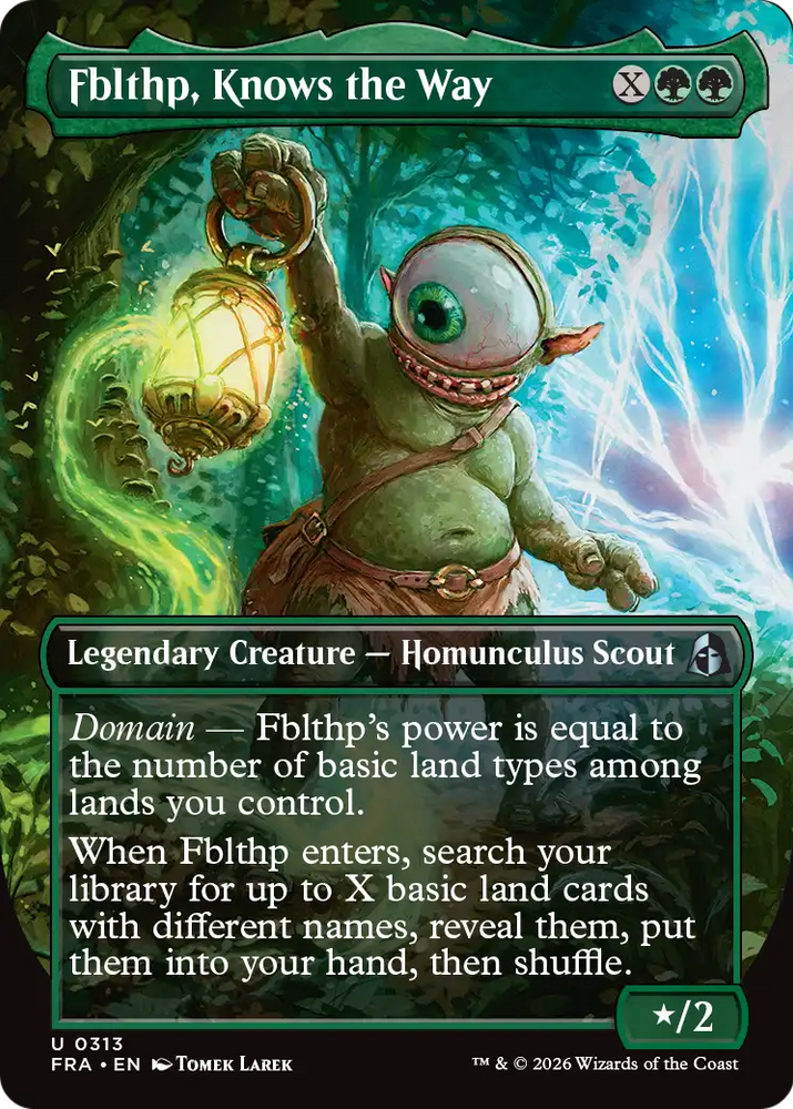 Fblthp, Knows the Way (Borderless) [Reality Fracture] Magic: The Gathering