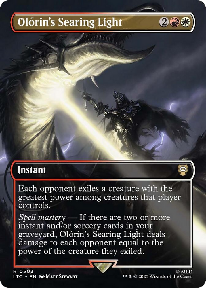 Olorin's Searing Light (Borderless) [The Lord of the Rings: Tales of Middle-Earth Commander] Magic: The Gathering