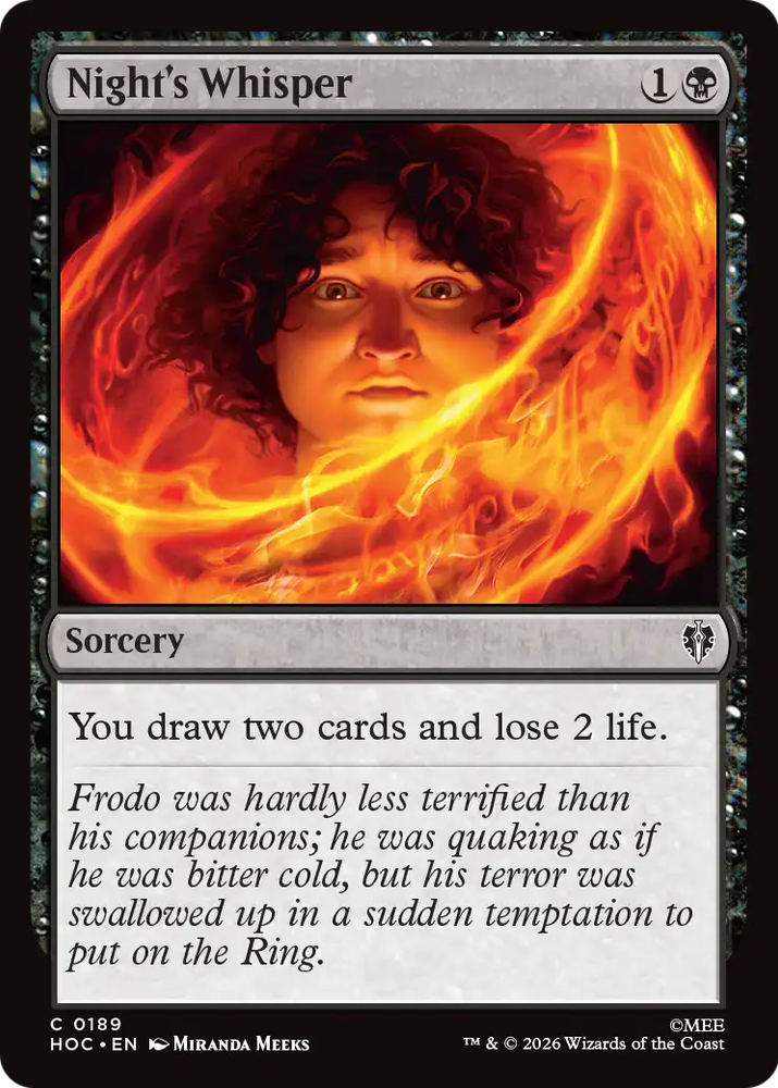 Night's Whisper [The Hobbit: Eternal-Legal] Magic: The Gathering