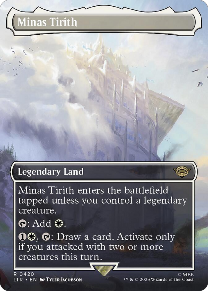 Minas Tirith (Borderless Alternate Art) (420) [The Lord of the Rings: Tales of Middle-Earth] Magic: The Gathering