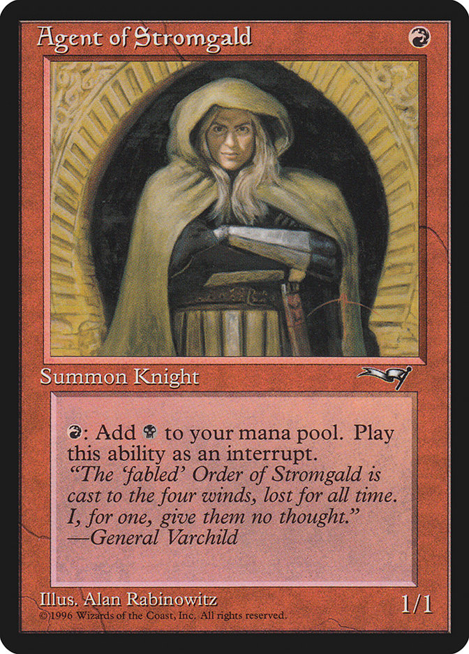 Agent of Stromgald (Arms Crossed) [Alliances] Magic: The Gathering