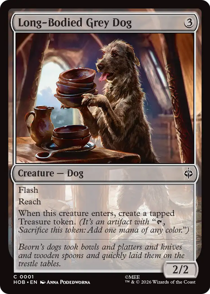 Long-Bodied Grey Dog [The Hobbit] Magic: The Gathering