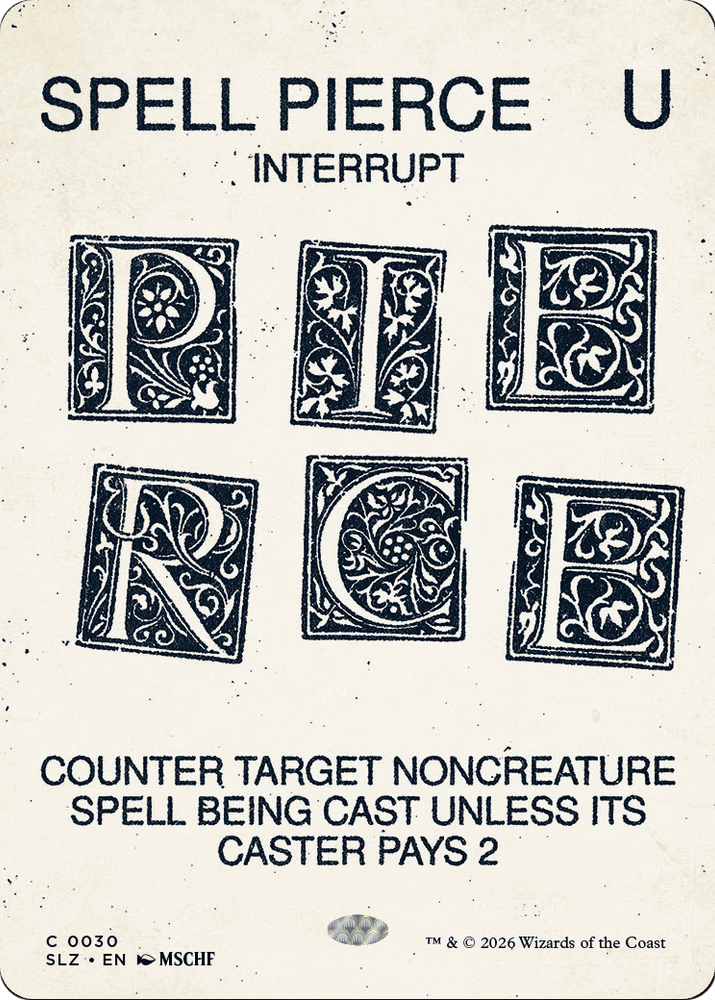 Spell Pierce (0030) [Secret Lair x MSCHF: The Zeta Set] Magic: The Gathering