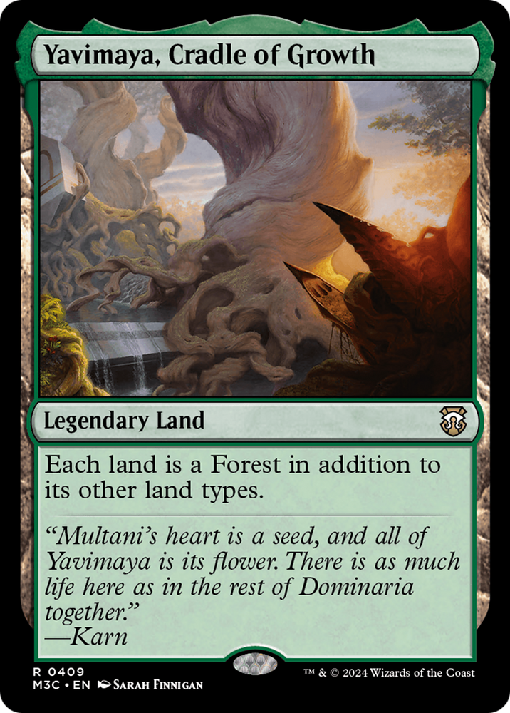 Yavimaya, Cradle of Growth (Ripple Foil) [Modern Horizons 3 Commander] Magic: The Gathering