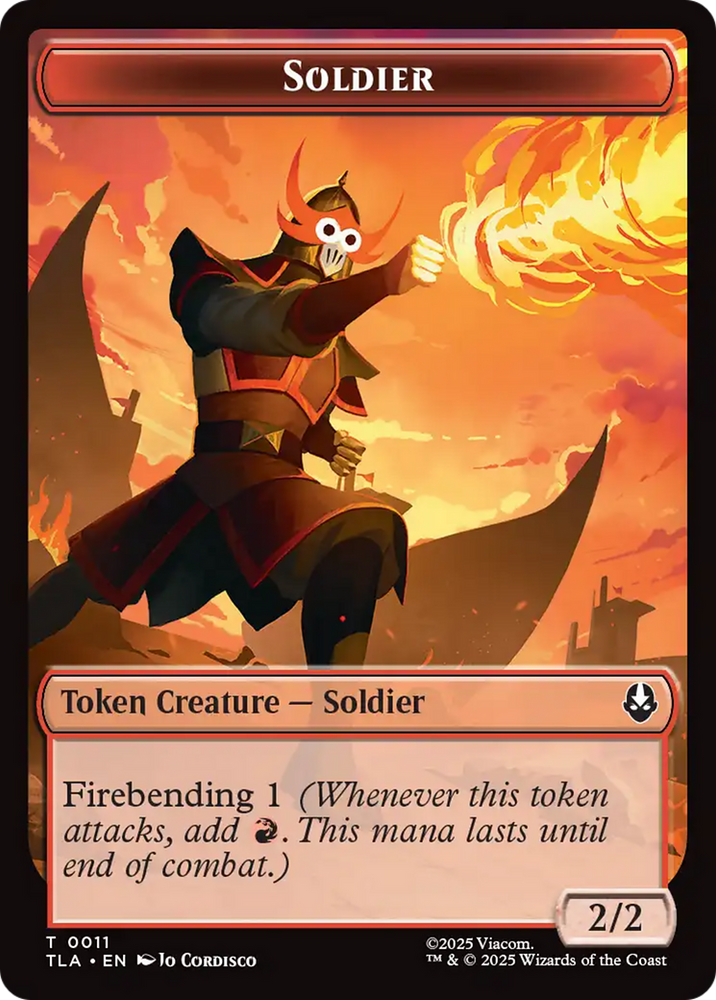 Ally (0006) // Soldier (0002) Double-Sided Token [Avatar: The Last Airbender Tokens] Magic: The Gathering