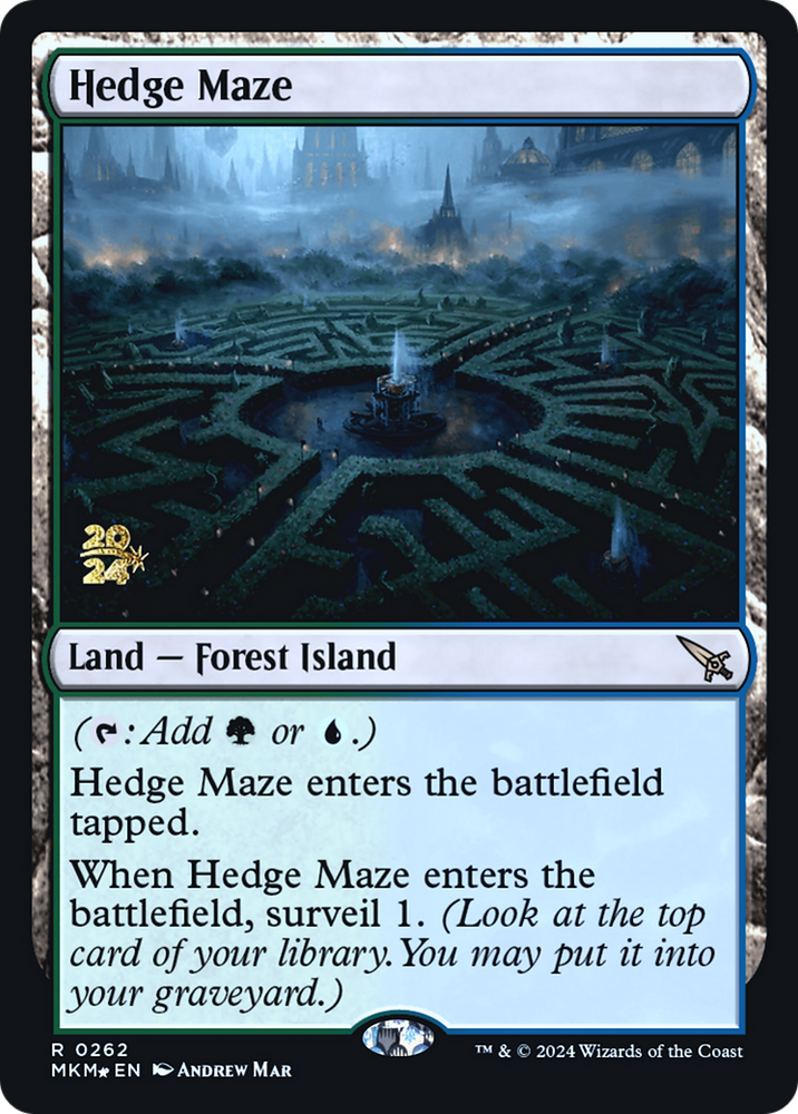 Hedge Maze [Murders at Karlov Manor Prerelease Promos] Magic: The Gathering