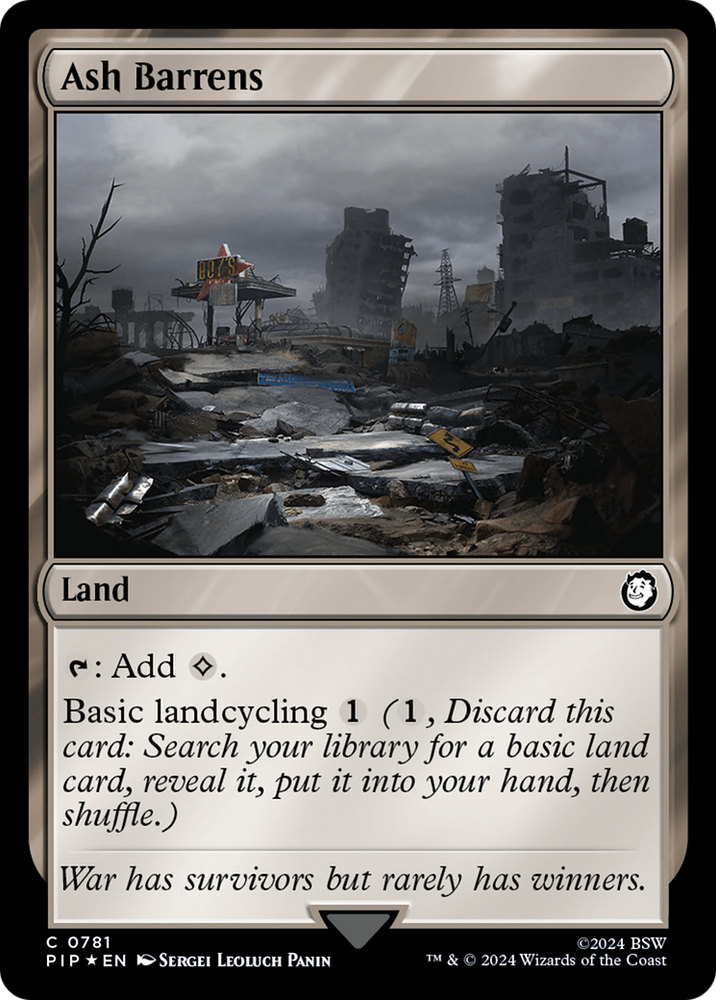 Ash Barrens (Surge Foil) [Fallout] Magic: The Gathering