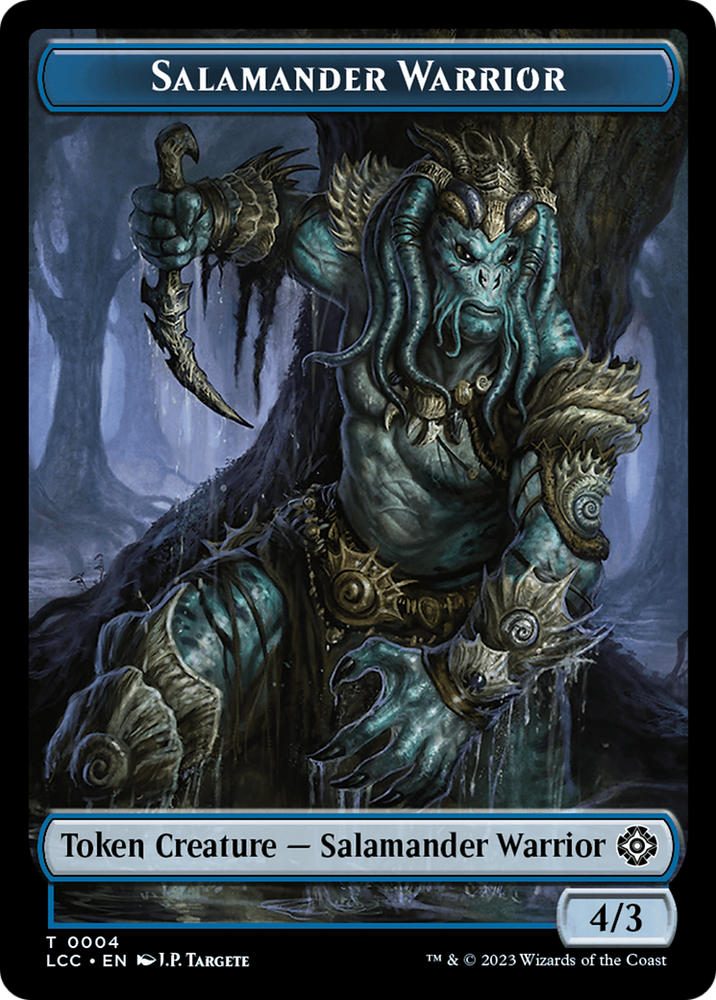 Salamander Warrior // Shapeshifter Double-Sided Token [The Lost Caverns of Ixalan Commander Tokens] Magic: The Gathering