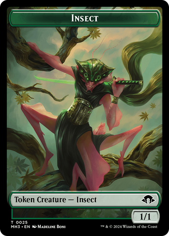 Beast (0015) // Insect (0025) Double-Sided Token [Modern Horizons 3 Commander Tokens] Magic: The Gathering