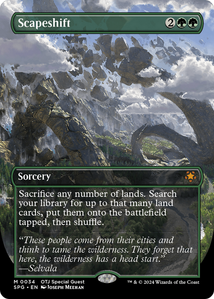 Scapeshift (Borderless) [Outlaws of Thunder Junction Special Guests] Magic: The Gathering